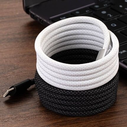 Type-c to Type-c 充電ケーブル PD240W急速充電 マグネット式 ケーブル 1.0m ナイロン素材 USB Type-Cケーブル 高耐久 断線防止 充電ケーブル 全2色 SKU:IPC02282025014