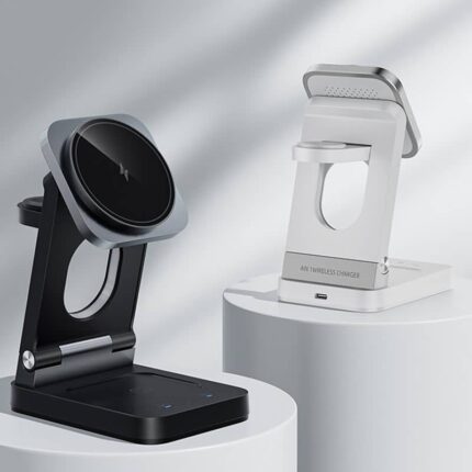 ワイヤレス充電器 3in1 スタンド 折り畳み式 iphone airpods 同時充電 折りたたみ 15W スタンド 置くだけで充電 アップルウォッチ充電器  全2色 SKU:IPC03072025054