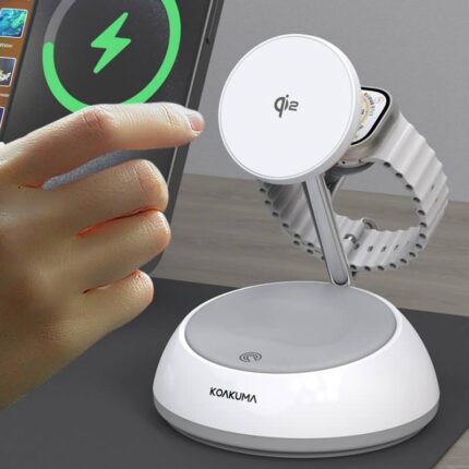 Qi2 ワイヤレス充電器 3in1 スタンド充電器  iphone airpods 同時充電 折りたたみ 15W スタンド 置くだけで充電  アップルウォッチ充電器  SKU:IPC03072025060