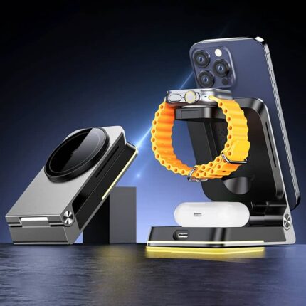 3in1 ワイヤレス充電器 置くだけ充電 折りたたみ式 15W急速充電 ワイヤレス充電スタンド watch充電器 アップルウォッチ イヤホン 充電 全2色 SKU:IPC03292025059