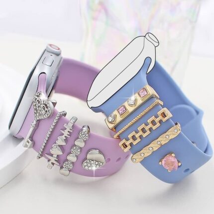 アップルウォッチ バンド チャーム Apple Watch バンド チャーム apple watch アクセサリー Apple Watch バンド ベルト アクセサリー キラキラ デコレーション アップルウォッチ 全4色 SKU:IPC04172025033